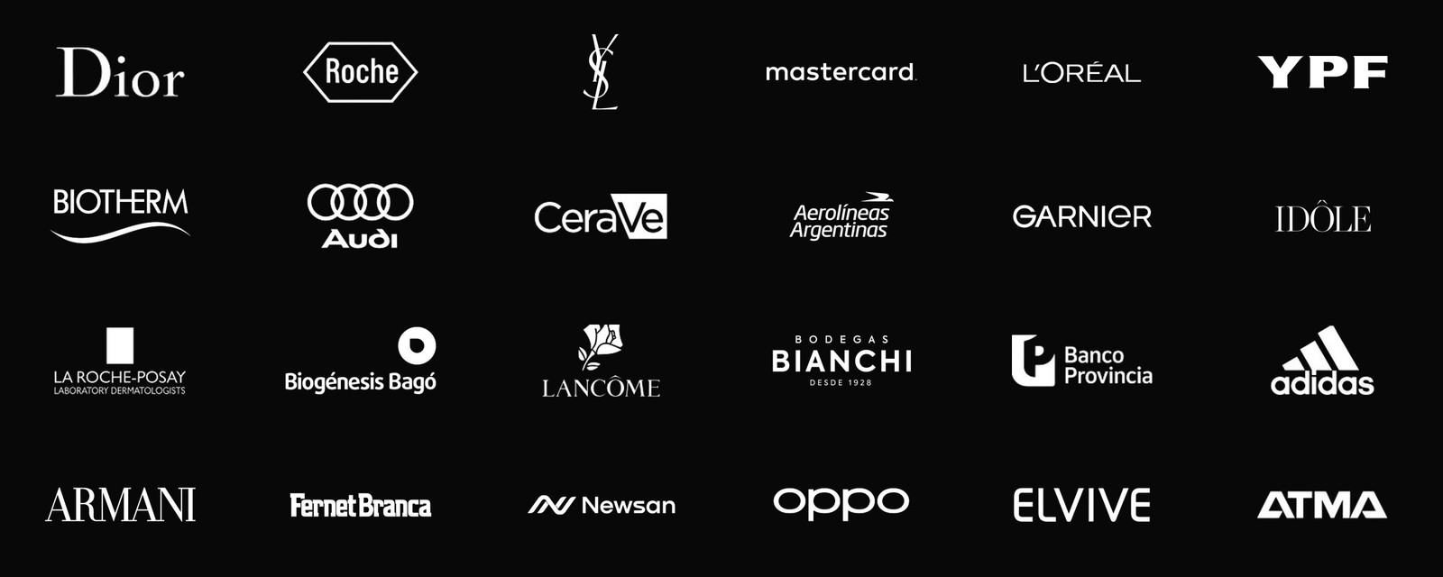 Marcas de Brand Experience: Dior, Roche, YSL, Mastercard, L’Oréal, YPF, Audi, Adidas, Armani y más