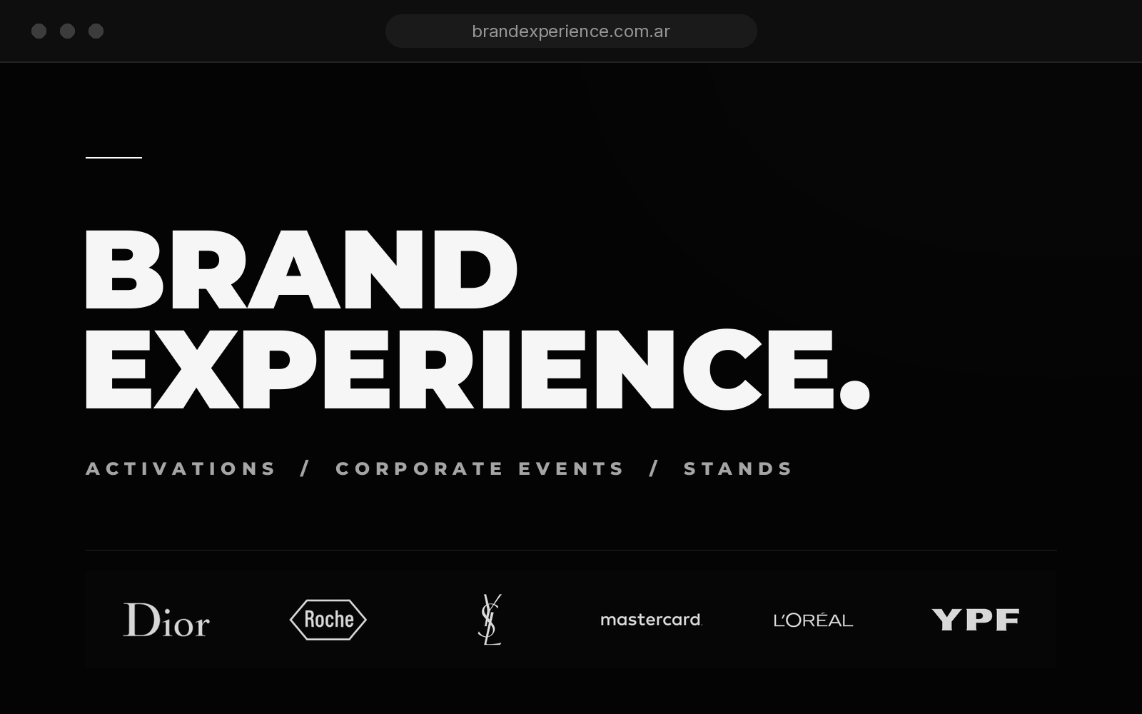 Brand Experience — creative production and events website by MAGIX